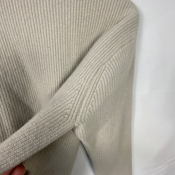 Jenni Kayne Cashmere zip sweater size large color: oatmeal/ beige - Picture 10 of 15